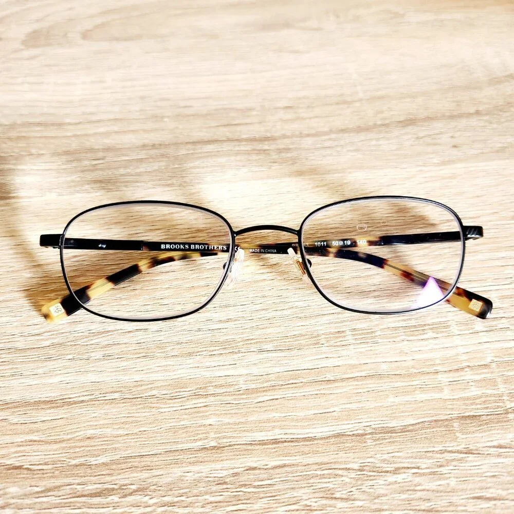 Brook Brothers BB 363 Prescription Eyeglasses in Satin Brown & Tortoise Shell